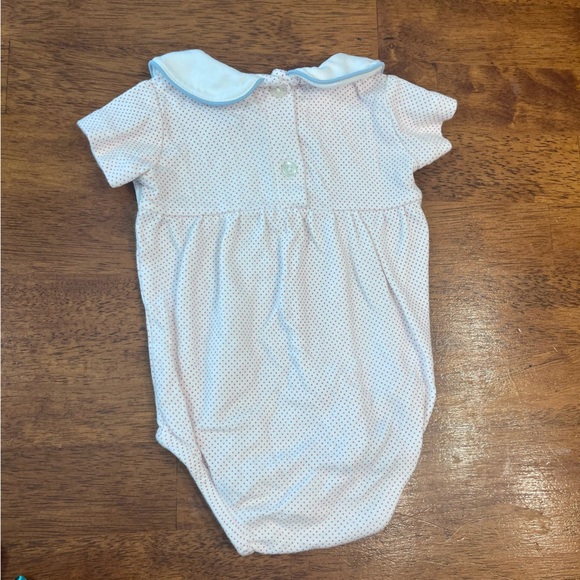 Eyelet and Ivy 100% Pima Red Polka Dot firetruck embroidered bubble size 6M - Picture 6 of 6